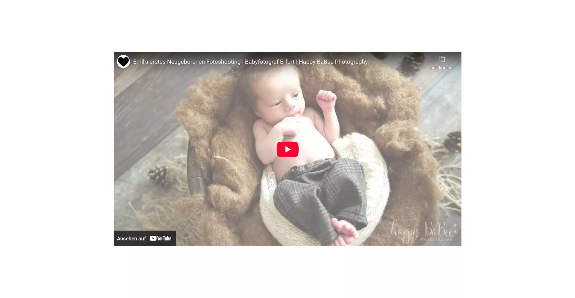 YouTube-Video: Babyfotoshooting bei Happy BaBee Photography (Erfurt)